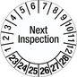 Brady Inspection Date Label - Next Inspection