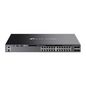 TP-Link Omada 24-Port Gigabit Stackable L3 Managed Switch with 4 10GE SFP+ Slots<br>PORT: 24× Gigabit RJ45 Ports, 4× 10G SFP+ Slots, RJ45/Type C USB Console Port, Management Port, 2× USB2.0 Ports<br>SPEC: 1U 19-inch Rack-mountable Steel Case<br>FEATURE: Integration with Omada SDN Controller, Stacking, RIP, OSPF, VRRP, ECMP, PIM-DM, Static Routing, DHCP Server, DHCP Relay, ERPS, RSPAN, QinQ, OAM, sFlow, DDM, 802.1Q VLAN, STP/RSTP/MSTP, IGMP Snooping, 802.1p/DSCP, QoS, ACL, 802.1x, Radius/Tacacs+ Authentication, LACP, CLI, SNMP, Dual Image/Configuration, IPv6, Dual Redundant Power Supplies