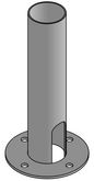 Ergonomic Solutions Pole, SP2 with BCM and Std. flange, 200mm -BLACK-