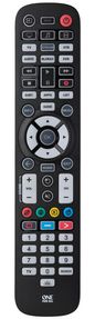 One For All Essential 6 Remote Control Ir Wireless Dvd/Blu-Ray, Iptv, Soundbar Speaker, Tv Press Buttons