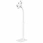 Manhattan Floor Stand (Anti Theft) For Tablet And Ipad, Universal, 360° Rotation, Tilt +20° To -110°, White, Lockable, Tablets 7.9" To 11", Height Adjustable 790 To 1190Mm,Extendable Clamps: Height 200 To 246Mm/Width 129 To 181Mm,Can Be Bolted To Floor (Parts Incl)
