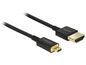 Delock HDMI-A/HDMI Micro-D, 1 m câble HDMI HDMI Type A (Standard) HDMI Type D (Micro) Noir
