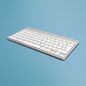 R-Go Tools Compact Break ergonomic keyboard, QWERTZ (DE), bluetooth, white
