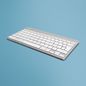 R-Go Tools Compact Break ergonomic keyboard, AZERTY (FR), bluetooth, white