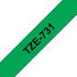 Brother 12mm Black on Green Laminated Tape - 8m