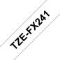 Brother TZeFX241, 18mm (0.7") Black on White Flexible ID Tape 8m (26.2 ft)