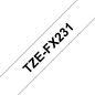Brother TZeFX231, 12mm (0.47") Black on White Flexible ID Tape 8m (26.2 ft)