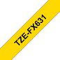 Brother TZeFX631, 12mm (0.47") Black on Yellow Flexible ID tape 8m (26.2 ft)