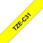 Brother 12mm Black on Fluorescent Yellow Laminated Tape - 5m
