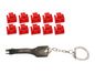 MicroConnect RJ45 Port blockers with key tool red, 10 pcs.