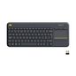 Logitech Wireless Touch Keyboard K400 Plus - Black, Dutch (Qwerty)