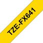 Brother TZe-FX641 - 18 mm black on yellow tape, 8m