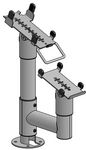 Ergonomic Solutions 300 mm pole, swingarm, duratilt with NOUMI multigrip plate MultiGrip™ for Ingenico ICT220/250 -BLACK-