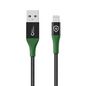 MicroConnect Smart Charge MFI USB-A to Lightning Cable 2m Black/Green