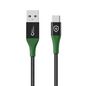 MicroConnect Smart Charge USB-A to USB-C Cable 2m Black/Green