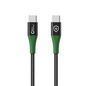 MicroConnect Smart Charge USB-C to USB-C Cable 2m Black/Green