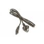 HP Power cord (Black) - 1.8m (5.9ft) long - Has straight C5 (F) plug for power output (for 240V in South Africa)