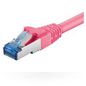 MicroConnect CAT6a S/FTP Network Cable 1m, Pink