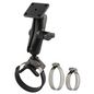 RAM Mounts Double Ball Large Strap Hose Clamp Mount with AMPS Plate