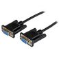 StarTech.com StarTech.com 1m Black DB9 RS232 Serial Null Modem Cable F/F - DB9 Female to Female - 9 pin RS232 Null Modem Cable - 1 meter, Black