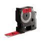 DYMO D1 - Standard Labels - Black on Red  - 19mm x 7m