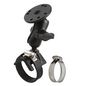 RAM Mounts RAM Double Ball Strap Hose Clamp Mount with Round Plate