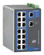 Moxa Managed Ethernet switch with 16x 10/100BaseT(X) ports, -40 - 75°C