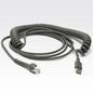Zebra CBA-U12-C09ZAR USB Cable Type A, 9 ft, Dark gray, Maximum, Coiled