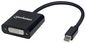 Manhattan Mini DisplayPort to DVI-I Dual-Link Adapter Cable, Active, Male to Female, 19.5cm, Black, Polybag