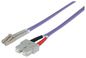 Intellinet Fibre Optic Patch Cable, Duplex, Multimode, LC/SC, 50/125 µm, OM4, 5m, LSZH, Violet