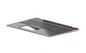 HP Keyboard/top cover in dark ash silver finish for use only on computer models equipped with an Intel Core i7-8565U processor