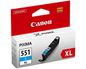 Canon CLI-551XL C Cyan ink cartridge, with security
