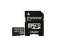 Transcend 4GB microSDHC, Class 4, 0.4g, Black + Adapter