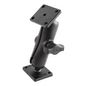 RAM Mounts Drill-Down Double Ball Mount with Rectangle AMPS Plates