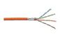 Digitus CAT 7 S-FTP installation cable, 1200 MHz Eca (EN 50575), AWG 23/1, 500 m drum, sx, orange