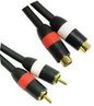 MicroConnect Stereo RCA Extension Cable; 2 x RCA male to RCA female, 2.5 m