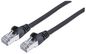 Intellinet Network Patch Cable, Cat6A, 1.5m, Black, Copper, S/FTP (cable foiled/twisted pair - all three pairs wrapped in braid shield), LSOH / LSZH (Low Smoke, no Halogen), PVC, RJ45 Male to RJ45 Male, Gold Plated Contacts, Snagless, Booted
