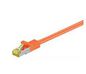 MicroConnect RJ45 Patch Cord S/FTP w. CAT 7 raw cable, 25m, Orange