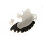 HP Paper pickup roller - White plastic with black friction pad - Mounts on the paper pickup shaft (two used)