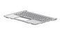 HP Top cover/keyboard (includes TouchPad and TouchPad top mylar; does not include TouchPad board or TouchPad click board), Snow flake white, not backlit