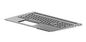 HP Keyboard/top cover in mineral silver finish with speaker grille in natural silver finish (includes keyboard cable)