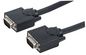 Manhattan SVGA Monitor Cable with Ferrite Cores, HD15, Male to Male, Shielded with Ferrite Cores, 20m, Black, Polybag