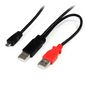 StarTech.com 2 x USB A - USB Micro-B, 0.9 m, USB 2.0, 480 Mbps, 24/28 AWG, PVC