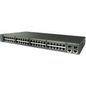 Cisco 48 Ethernet 10/100 ports and 2 10/100/1000 uplinks and 2 SFP uplinks, 48 PoE Ports, 1 RU fixed-configuration, 100 to 240 VAC, 48 dB, LAN Lite Entry Layer 2