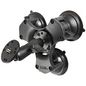 RAM Mounts RAM Twist-Lock Triple Suction Mount with Round Plate and 1/4"-20 Stud