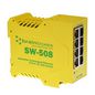 Brainboxes 10/100 Mbs Ethernet Switch, +5V to +30V DC, 1.5 W, 8 x RJ45, reverse polarity protection