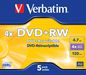 Verbatim DVD+RW Matt Silver, 5pcs