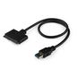 StarTech.com StarTech.com Câble adaptateur USB 3.0 vers SATA III pour HDD/SSD SATA 2,5" avec UASP - Convertisseur USB vers SATA pour disque dur - Noir
