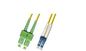MicroConnect Optical Fibre Cable, SC-LC, Singlemode, Duplex, OS2 (Yellow) 10m