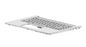 HP Top cover/keyboard without backlit, Mineral silver